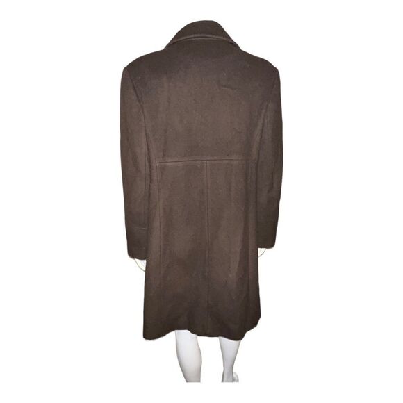 Larry Levine Vintage Espresso Brown Wool Single-Breasted Coat Sz 14 EUC - Picture 2 of 9
